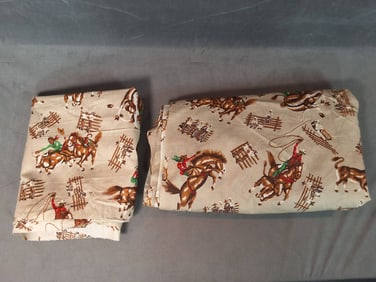 Vintage Cotton Fabric - Rodeo