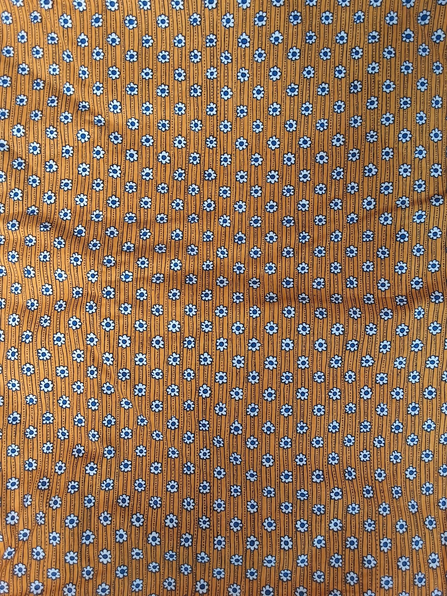 Vintage Cotton Fabric  -  Schumacher Striped Florals (1 of 4)