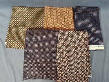 Vintage Cotton Fabric - Brown Geometrics