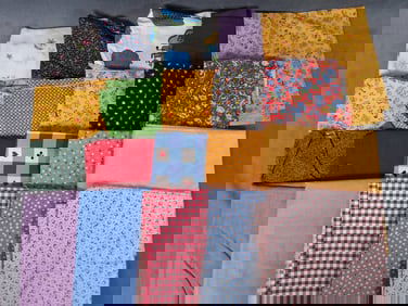 Vintage Cotton Fabric Scraps - 6 lbs