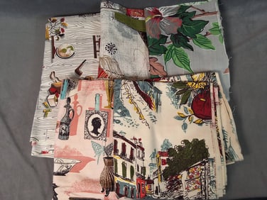 Vintage Cotton Fabric - Barkcloth