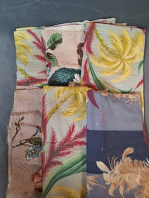 Vintage Barkcloth Fabric - Florals