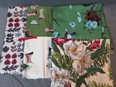 Vintage Cotton Fabric - Florals and Geometrics