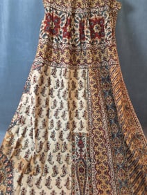 Vintage Block Print Ethnic Curtain Panel