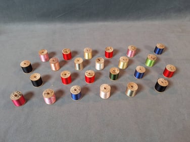 Assorted Thread Spools and Buttons