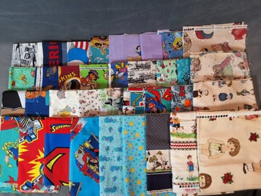 Vintage Cotton Fabric - Children Novelty