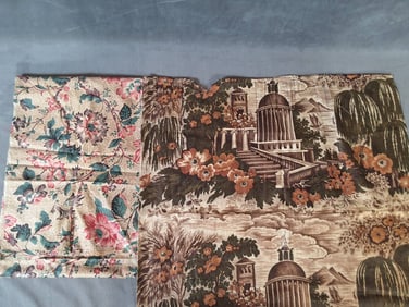 Antique Chintz Fabric c.1840 Pieces