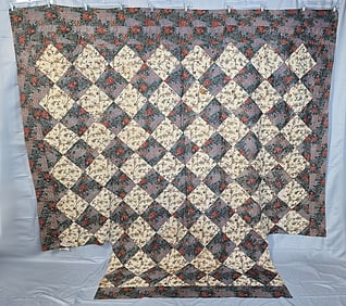 Antique c1820 Chintz Quilt