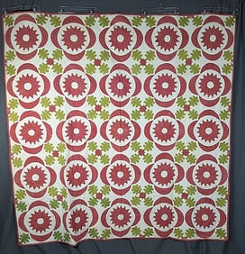 Antique c1850 Star and Swag Quilt
