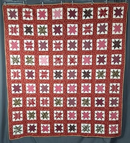 Antique c1890 Sawtooth Star Quilt