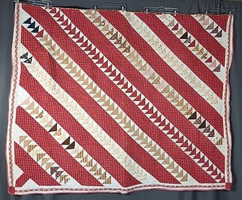 Antique c1890 Flying Geese Quilt