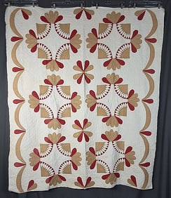 Antique c1900 Lady Finger Quilt