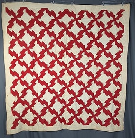 Antique c1910 Drunkards Path Quilt