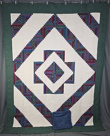 1996 Amish Shirley Shenk Log Cabin Quilt