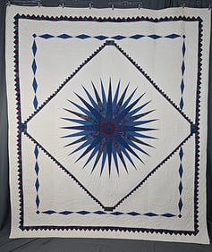 1999 Amish Shirley Shenk Mariners Medallion Quilt
