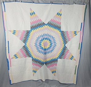 Vintage c1930 Star of Bethlehem Quilt