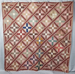 Antique c1850 Old Italian Album Quilt -Missouri