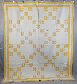 Vintage c1950 9 Patch Posie Quilt
