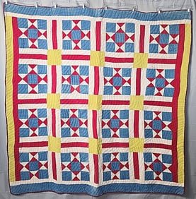 Antique c1890 Flying Crow Quilt