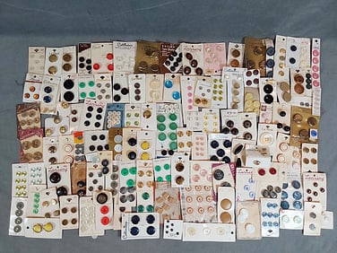 Group of 118 Vintage Button Cards