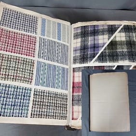 Antique Textile Swatch Book - 1911 Plaid Wool Menswear