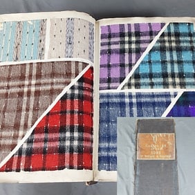 Antique Textile Swatch Book - 1901 Fancy Wools