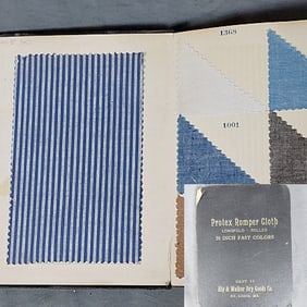 Vintage Textile Swatch Book - 1940 Protex Romper Cloth