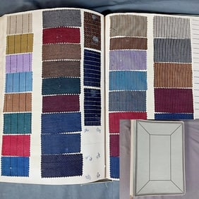 Antique Textile Swatch Book - Early 20th c. Ethnic Stripes