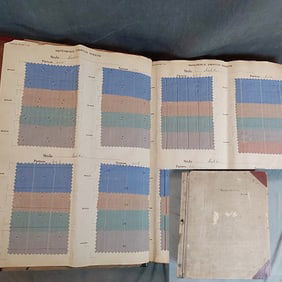 Antique Textile Swatch Book - c1920S Mens Shirting