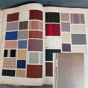 Antique Textile Swatch Book - 1874 Spring Assorted Mens Fabrics