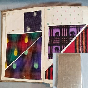 Antique Textile Swatch Book - 1856 Fancy Jacquards