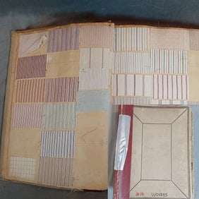 Antique Textile Swatch Book - 1916 Striped Shirting