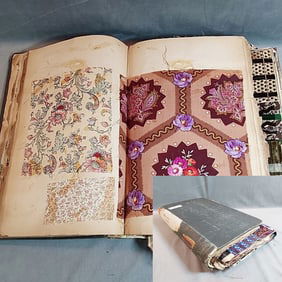 Antique Textile Swatch Book - Fine Velvets and More