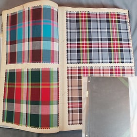 Vintage Textile Swatch Book - 1957 Cotton Woven Plaids