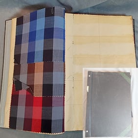Vintage Textile Swatch Book - 1957 Cotton Woven Plaids