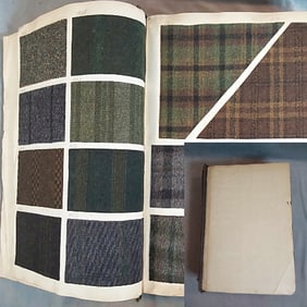 Antique Textile Swatch Book - 1911 Wool Wovens.