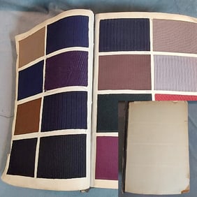 Antique Textile Swatch Book - 1913 Textured Wovens