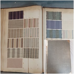 Antique Textile Swatch Book - 1876-1877 Wool and Silk Wovens