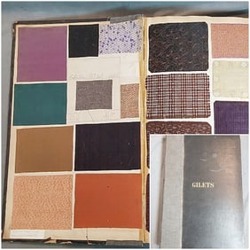 Antique Textile Swatch Book - 1862 Heavy Weight Wovens