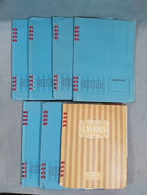 7 Vintage Salesman Textile Swatch Books - c1959-1986