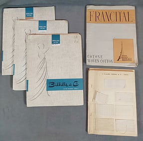 7 Vintage Salesman Textile Swatch Books - c1966-1982