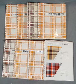 8 Vintage Salesman Textile Swatch Books - c1968-1975