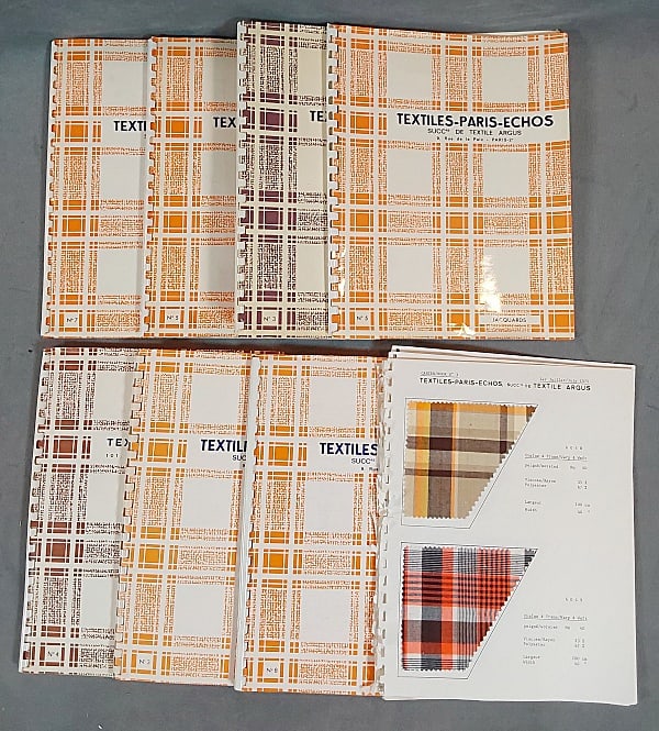 8 Vintage Salesman Textile Swatch Books - c1968-1975 (1 of 20)