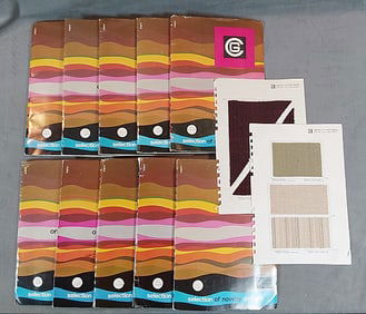 10 Vintage Salesman Textile Swatch Books - c1976-1985