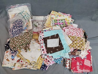 8lbs 20th Century Conversational Print Fabric Scraps
