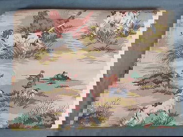Vintage c1950 Printed Waverly Hunt Fabric