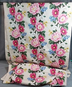 16 Yards of Cotton Floral Fabric by Val Prints