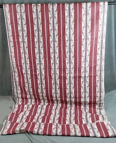 10.5 Yards of Cotton Striped Decorator Fabric