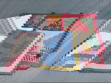 6 Assorted Doll Quilts and Decor