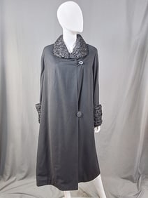 Womens 1940s Black Coat